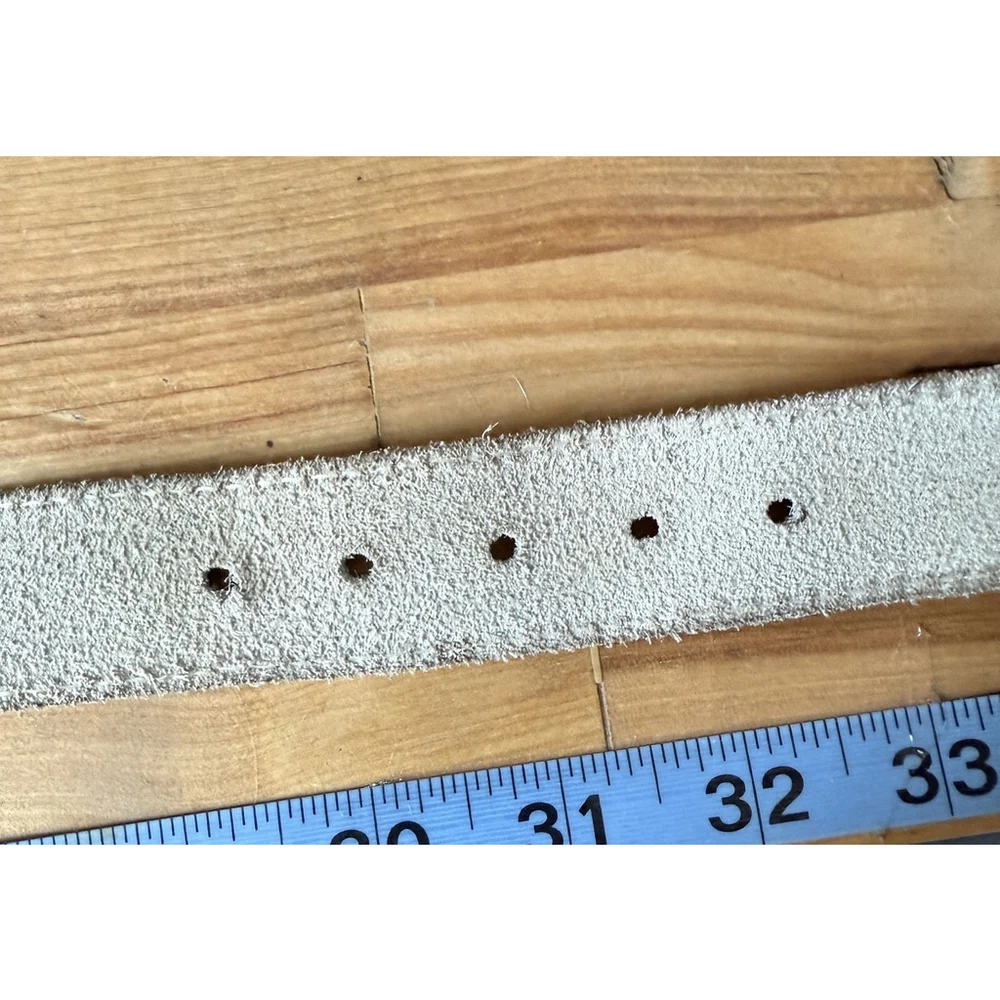 Gail Labelle Belt Leather White Gold‎ Size Medium Statement Hip Unique Medieval